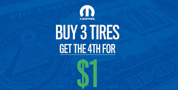 Buy 3 Tires Get the 4th for $1